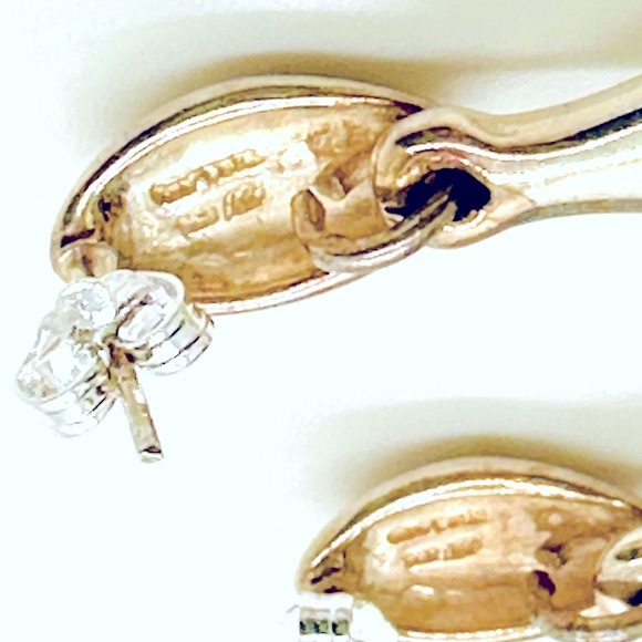 Vintage Modernist Electroform Silver Earrings - Picture 11 of 12